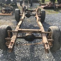rusted bed of a tractor