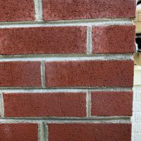 blasted white paint off brick - before & after
